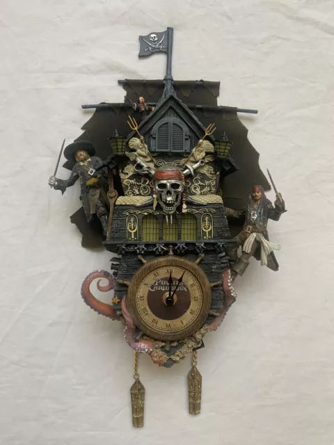 Disney Pirates of The Caribbean Cuckoo Clock With Certificate BRAND NEW