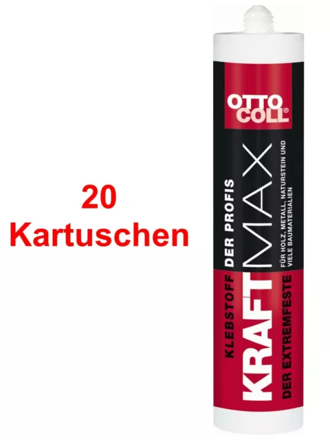 Ottocoll P341 Kraftmax 20 x 310 ML Le Extrêmement Solide,Pour Très Solide