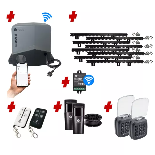 Electric 24V Low Voltage Automatic Sliding Driveway Gate Opener Kit FAST Heav...