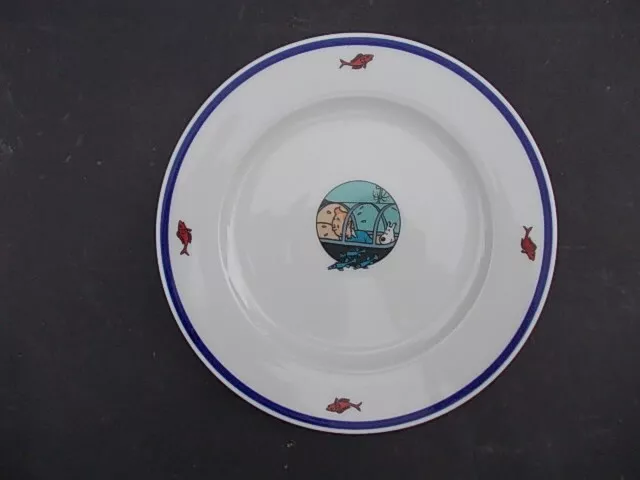 HERGE TINTIN superbe assiette Rackham Rouge 1996 Moulinsart sous-marin Licorne ! 2