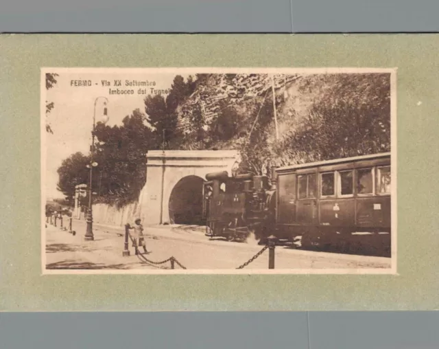 Ascoli Piceno Fermo Via XX Settembre Treno Tram Vapore non  spedita  f. piccolo