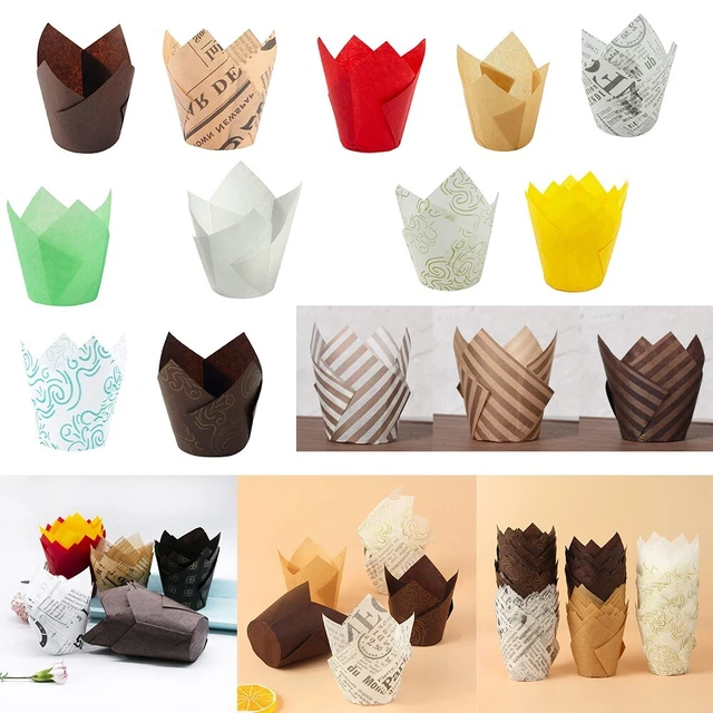 Forno Cupcake Uffin Wraps resistente al calore 50 pz avvolgitore di carta olio di silicone