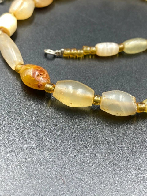 OLD Beads Antique Trade Jewelry Agate Necklace Ancient Antiquities Myanmar 3