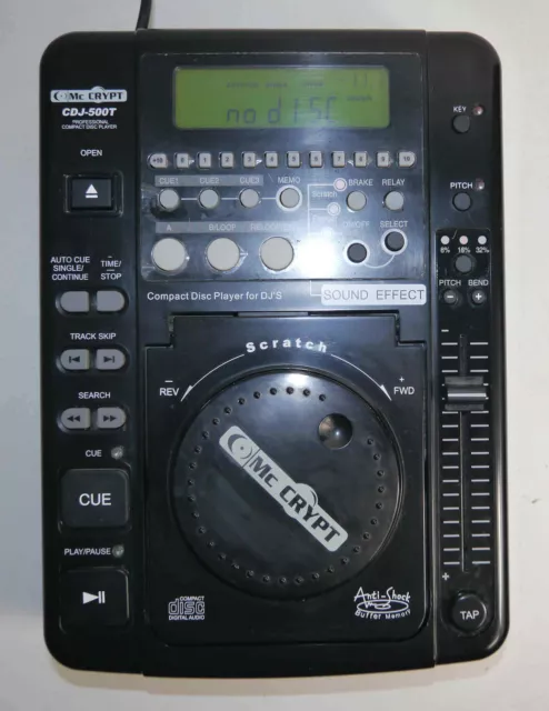 Platine lecteur CD mixage Mc crypt CDJ-500T
