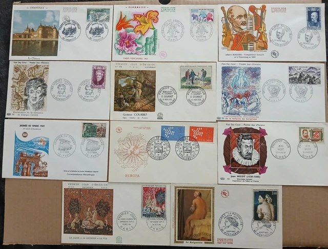 Lot De 63 Enveloppes Premier Jour FDC Année 1961-1965 - Timbres France Croix-Rouge - Excellent état
