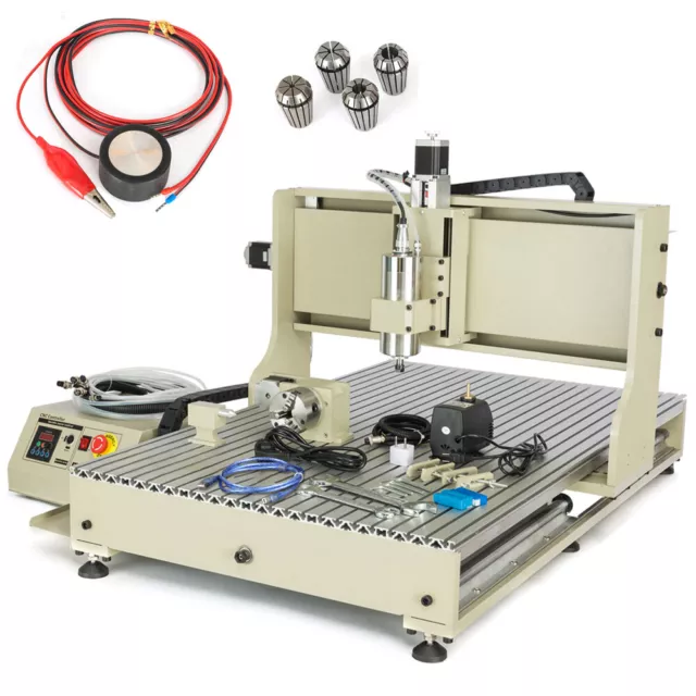 2.2KW 4 Axis CNC 6090 Router Small Wood Metal Engraving Milling Machine USB Port