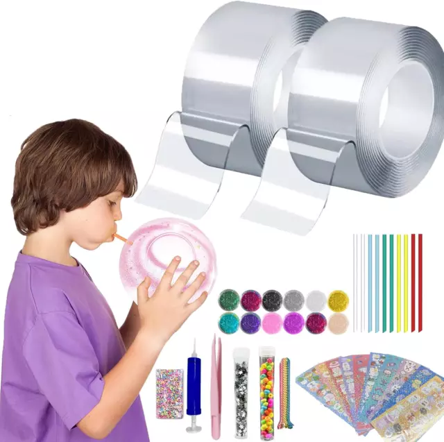 38 Stücke Nano Tape Bubbles Set, Bubble Tape DIY, Blowing Bubble Tape, Nano Tape