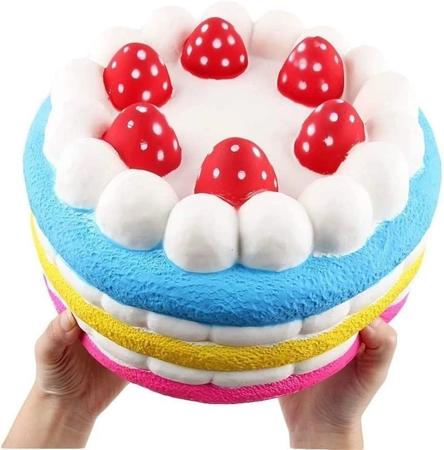 Juguetes blandos para pastel de fresa gigante jumbo suave de crecimiento lento colección regalo estrés