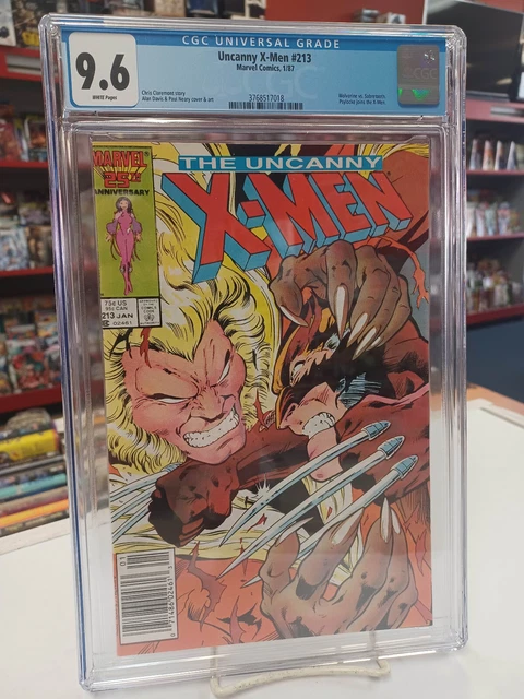 UNCANNY X-MEN #213 (Newsstand) CGC Graded 9.6 ~ White Pages