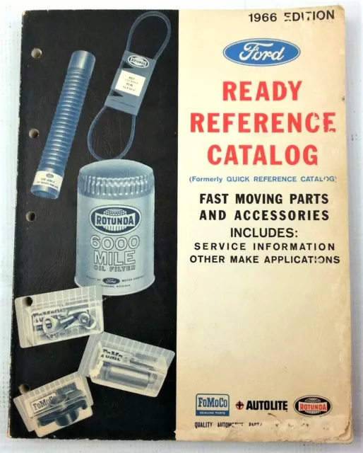 1966 Ford Ready Reference Catalog Fast Moving Parts & Accessories Service Info