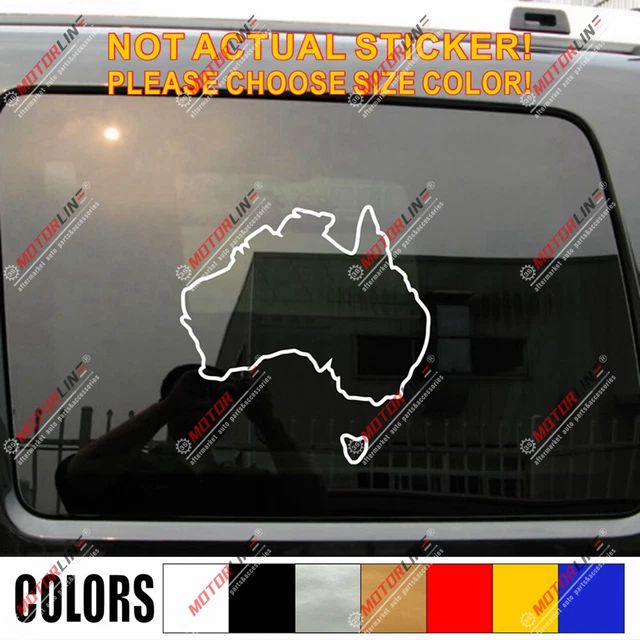 AUSTRALIA MAP OUTLINE Silhouette Decal Sticker Car Vinyl die cut no