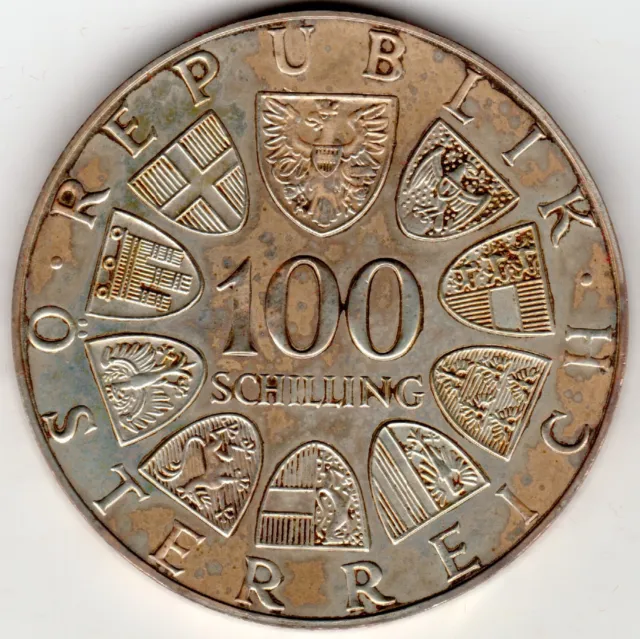 Österreich Austria - 100 Schilling 1977 – 1200 Jahre Stift Kremsmünster – 640 Si