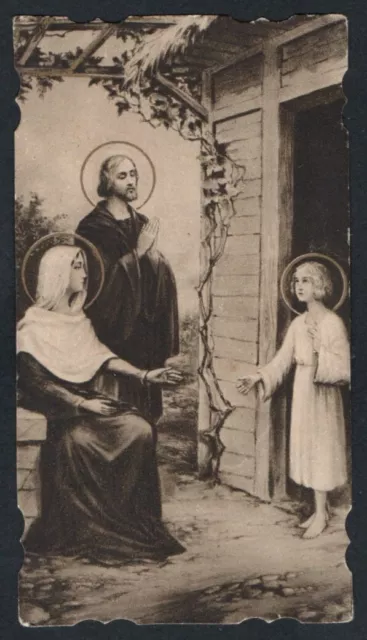 Antico Santino de la Sagrada Familia image pieuse estampa holy card
