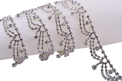 1 Yard Crystal Rhinestone Chain Trim Sewing Trim for Wedding DecorationSewing...
