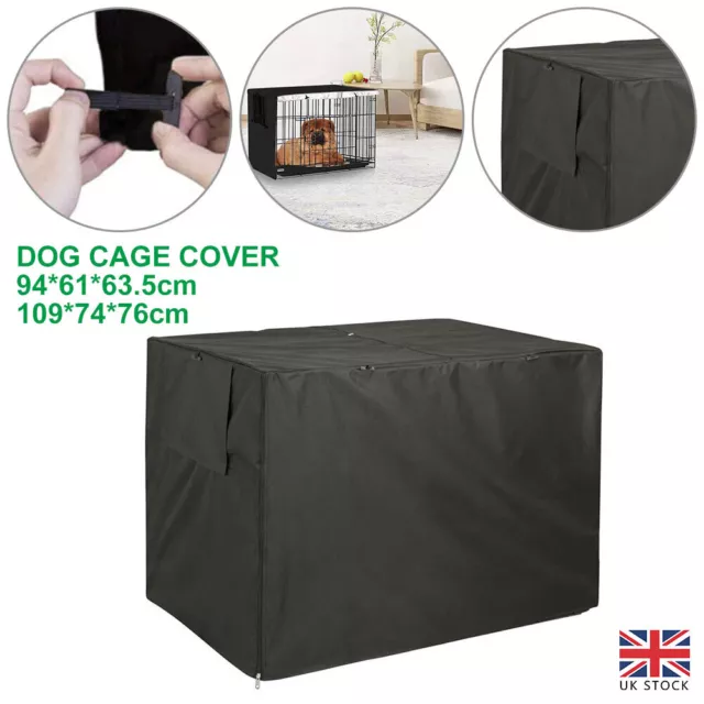 Pet Dog Cage Heavy Duty Waterproof Oxford Cloth Crate Cover Black Hot Sale New