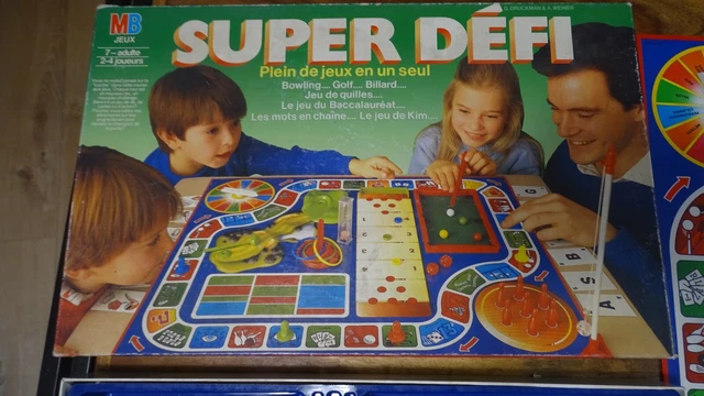 Jeu De Société SUPER DÉFI MB - Édition 1986, Complet, Boîte Un Peu Défraîchie, Vintage Collector