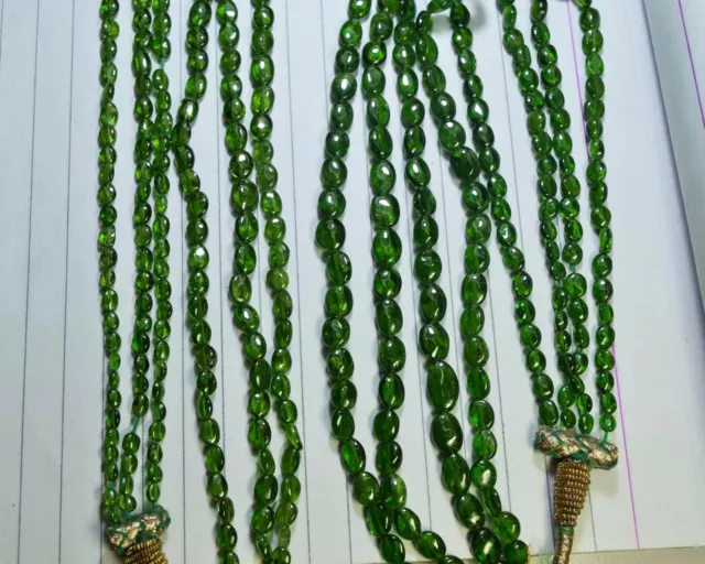 Chrome Diopside Ovale Uni Perles Pierre Naturelle 38.1cm-40.6cm 3 Brin Lot