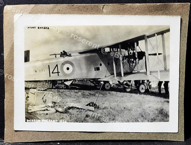 1926 HENDON PAGEANT RAF Handley Page Hyderabad N 171 photo 9 by 6cm