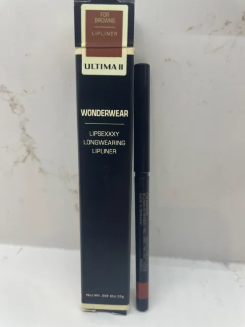 Delineador de labios de larga duración Ultima II Wonderwear Lipsexxy para marrones nuevo en caja