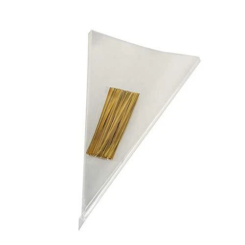 100 Pieces (7x15 Inch) Clear Bags Cone Bag Cello Bags Popcorn Bags Tr...