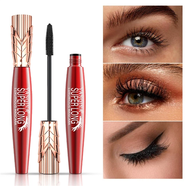 Mascara in fibra 4d, impermeabile in fibra riccio lungo, senza vertigini, a forma di corona fantastico
