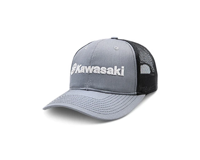 Kawasaki River Mark Flexfit Two Tne Heather Gray Cap  Small/Medium K003-4114-GY