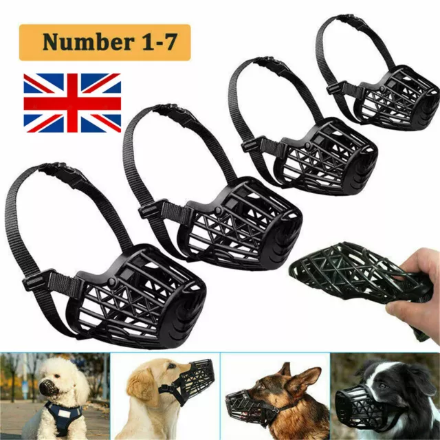 Pet Dog Basket Muzzle Mouth Cover Mesh Cage NoBarking Anti Bite Biting Chewing