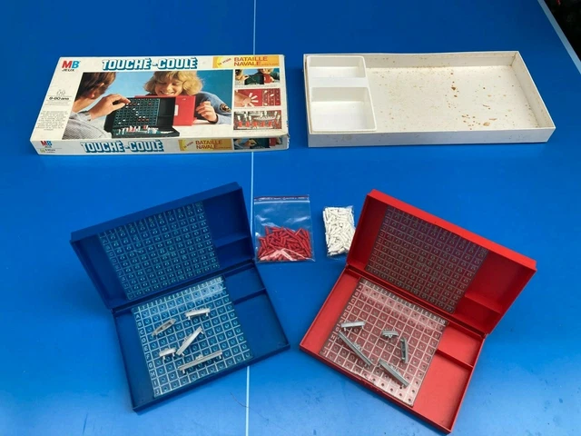 Jeu Touché Coulé (Bataille Navale) Vintage 1985 MB - Occasion Complet, Livraison Gratuite