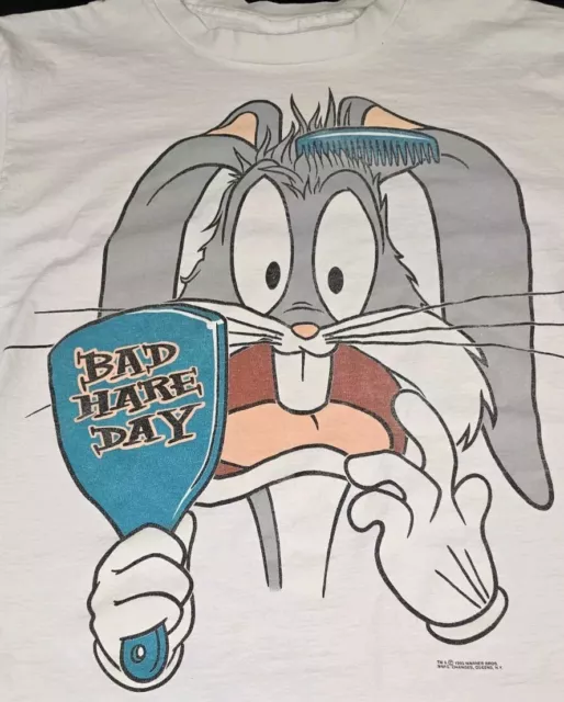 Vintage 90s Looney Tunes Bugs Bunny Bad Hare Day Men’s Shirt XL