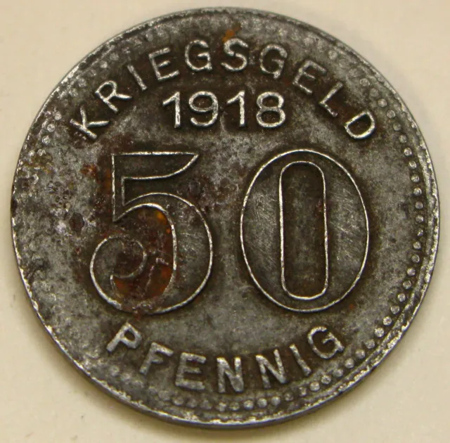 ELBERFELD (Germany) 50 Pfennig 1918 Iron Token - Notgeld/ Emergency Money -1023*
