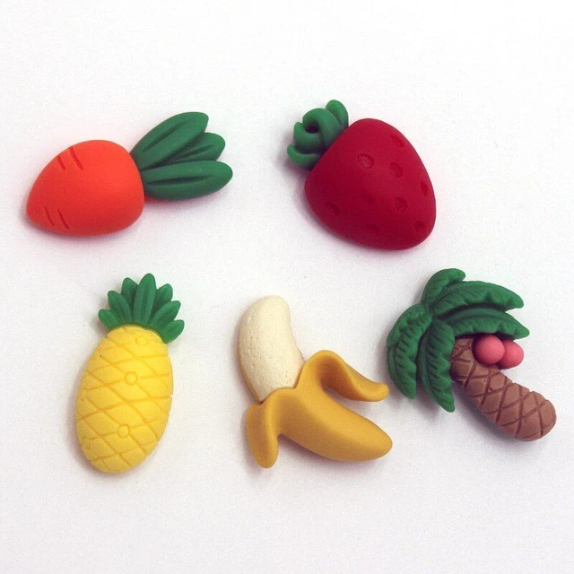 3D Fruit Fridge Magnet - DIY Multicolor Mixed-Fruits Magnetic Sticker Home Decor