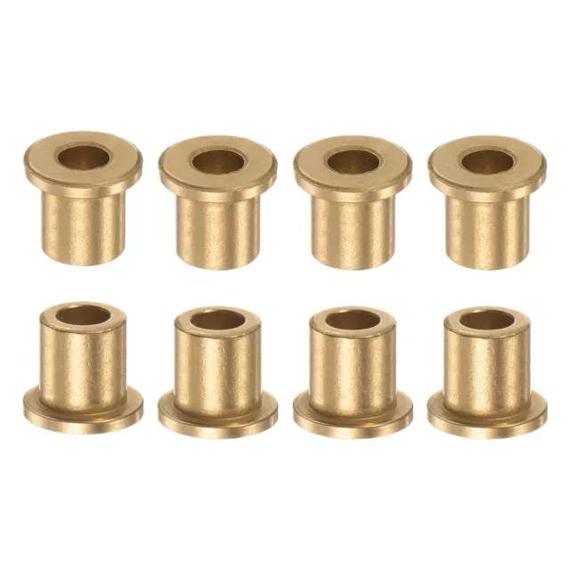 8pcs Flange Bearing Sleeve 6mm x 10mm x 12mm Bronze Self Lubricating Bushings