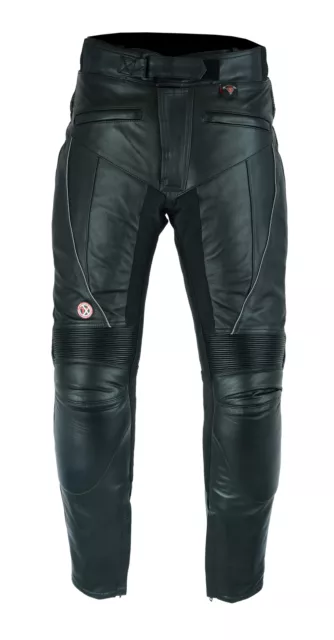 Waterproof Leather Motorbike Motorcycle Trousers With CE Armour Biker Racing 2