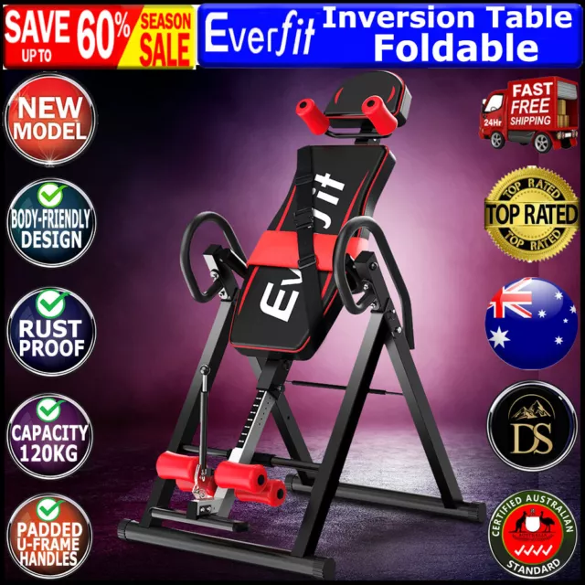 Everfit Inversion Table Gravity Tables Stretcher Inverter Foldable Home Fitness
