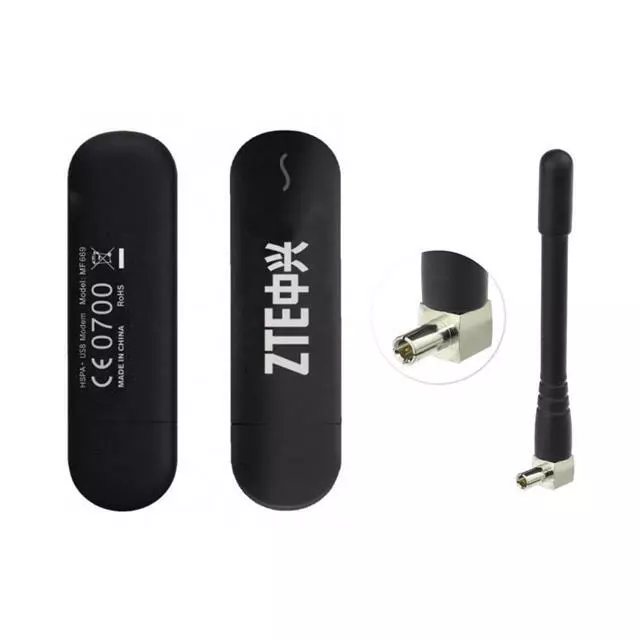 UNLOCKED ZTE MF669 3G 21.6mbps USB DONGLE + EXTERNAL ANTENNA (UK SELLER)