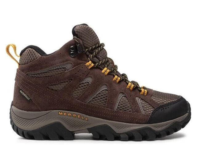 MENS MERRELL OAKCREEK WALKING HIKING BOOTS MID WATERPROOF UK 11 (46 ...