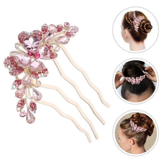 Girl Headpiece Bride Hair Accessories Rhinestone Side Comb Hairpin