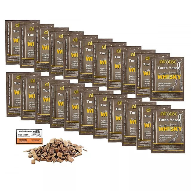 Turbo Lievito – Alcotec Whisky 73g + Scaglie di Quercia, Vodka Lievito Rapido