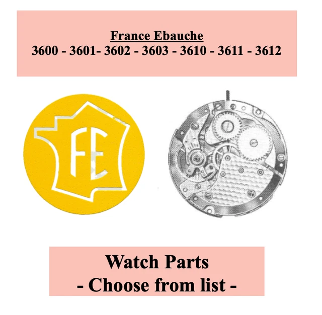 Balancier Complet Pour Montre - FE 11 1/2, 3600-3612 - Ressort (Neuf Sans étiquette)