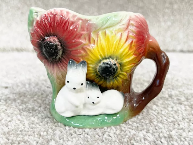Vintage Eastgate Withernsea Pottery Fauna Bunny Rabbit Vase Jug