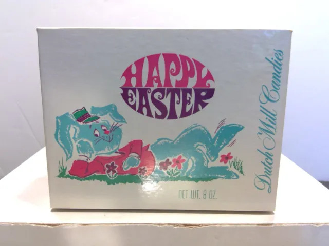 Vintage Dutch Mills Candies Heavenly Hash Candy Happy Easter Cardboard Box