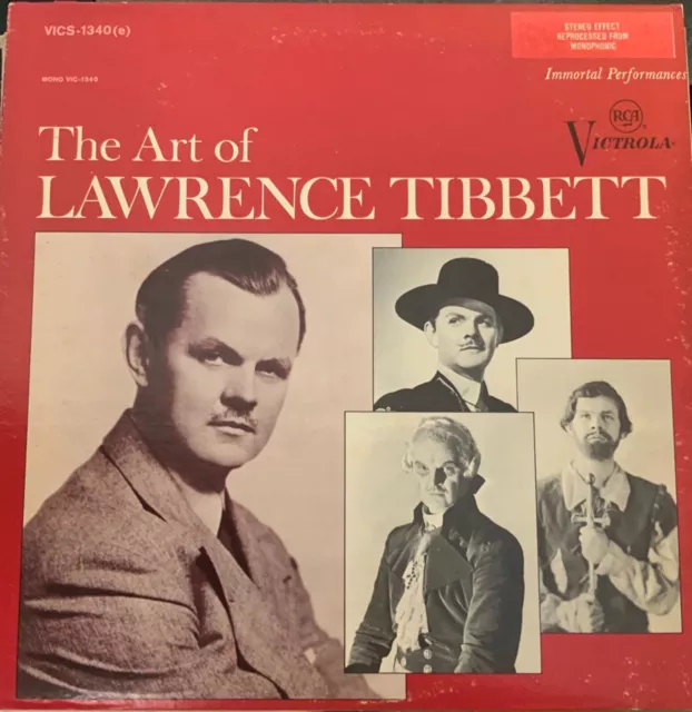 THE ART of LAWRENCE TIBBETT-ORIGINAL 1968 RCA VICTROLA VICS-1340 MONO VINYL-RARE