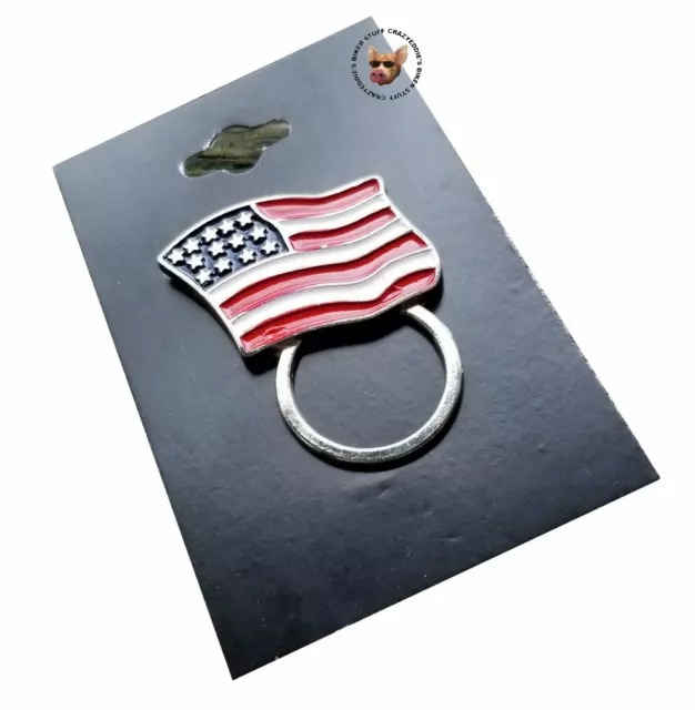 USA Flag   Vest  Biker Pin with Sunglass Holder  Patriotic