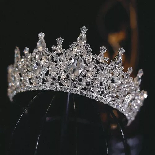 Rhinestone Geometric Bride Headdress Crown Baroque Crystal Crown Bride Headdress