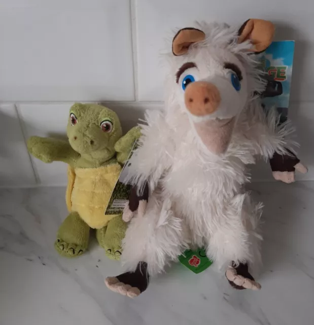 Dreamworks Over The Hedge Ozzy Possum & Verne Tortoise Plush Soft Toys BNWT 2006