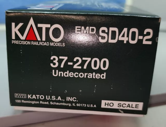 Kato HO Scale EMD SD 40-2 Undecorated