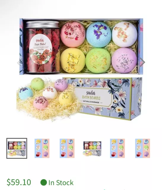 Luxury Bath Bombs Gift Set Fragrant Bubble Spa Bath Bombs Bomb 6PCS With Rose