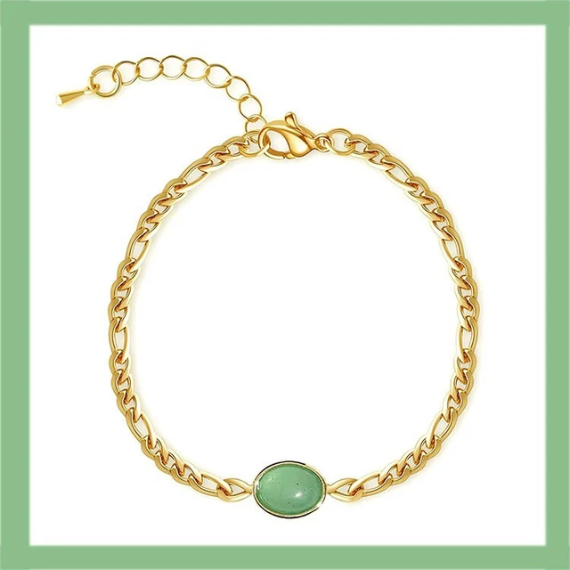 Jade Bracelet for Women Natural Stone Green Aventurine Bracelet Real