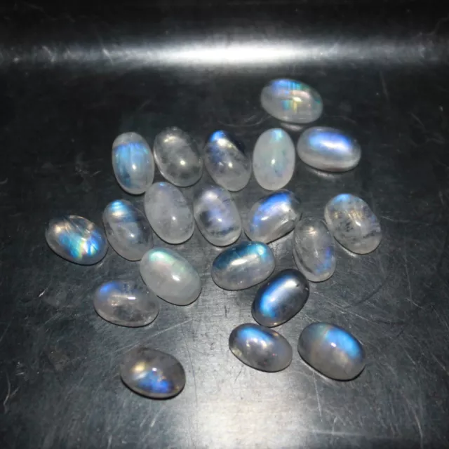 Rainbow Moonstone 6x4mm Oval Cabochon Loose Gemstone(s)