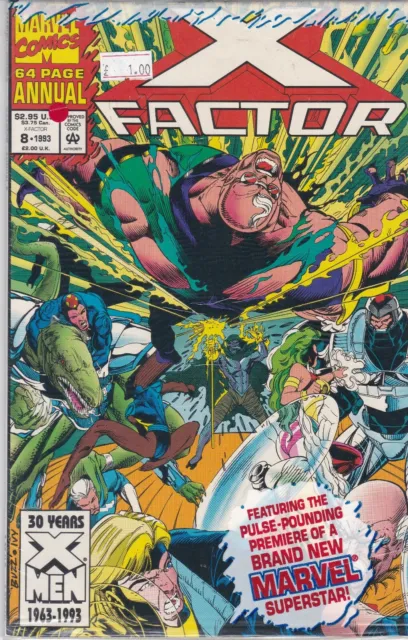 Marvel Comic X-Factor Vol. 1 Annual #8 May 1993 Sealed Polybag With Trading Card